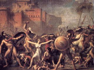 O rapto das sabinas de Jacques-Louis David - ano: 1799 